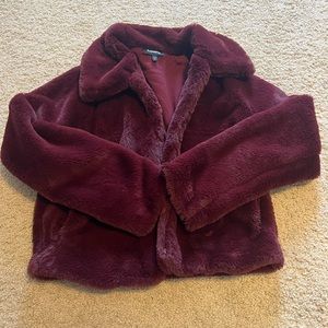 Express Cropped Faux Fur Jacket